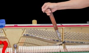 piano being tuned during Houston piano tuning service